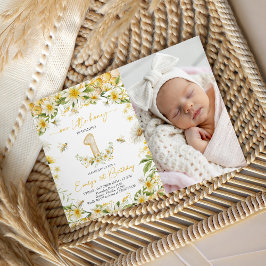 Convite Little Honey Photo 1st Birthday Invite