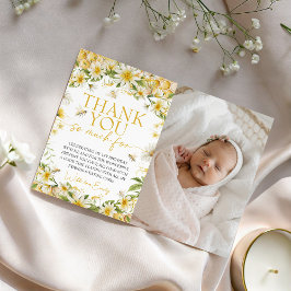 Convite Little Honey Photo Birthday Thank You