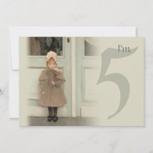 Convite Little Jeanne CC0161 Festa de aniversário de arte