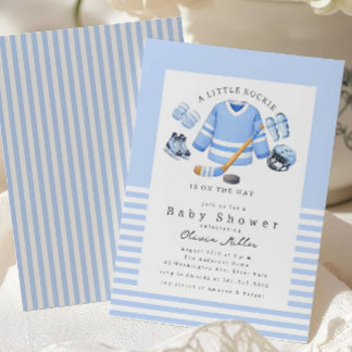 Convite Little Kicker Soccer Baby Shower Invite