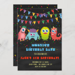 Convite Little Monster Kids Birthday Party<br><div class="desc">Little Monster Kids Birthday Party Invitations</div>