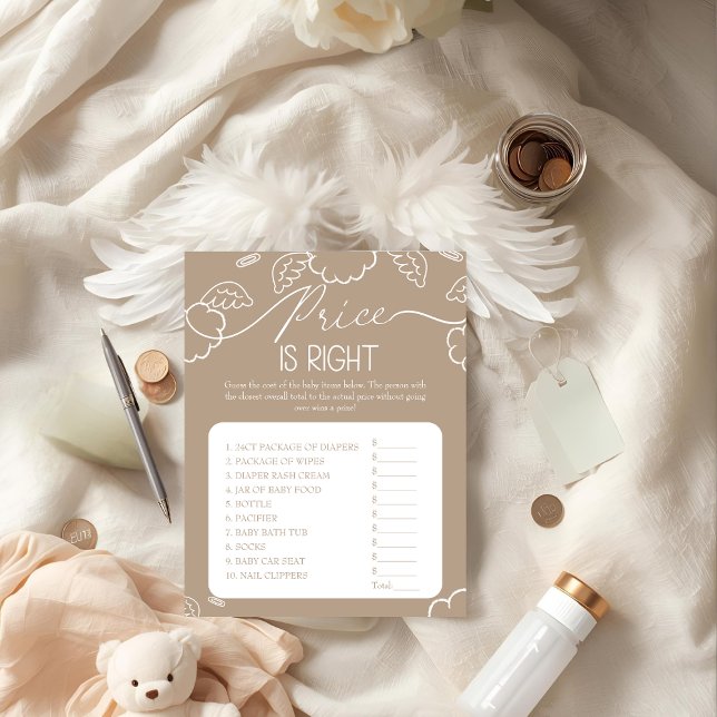 Convite Little Piece of Heaven beige Price is Right Game  (Little Piece of Heaven beige Price is Right Game)