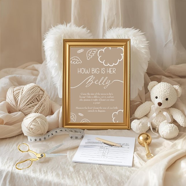 Convite Little Piece of Heaven  How Big Is Her Belly Beige (Little Piece of Heaven How Big Is Her Belly Beige)