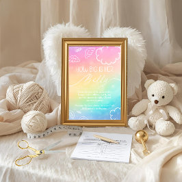 Convite Little Piece of Heaven How Big Is Her BellyRainbow