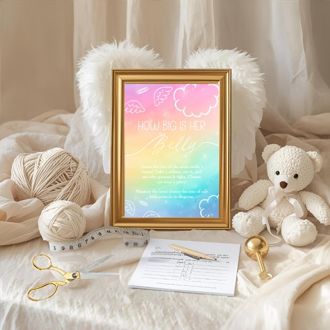 Convite Little Piece of Heaven How Big Is Her BellyRainbow (Little Piece of Heaven How Big Is Her BellyRainbow)