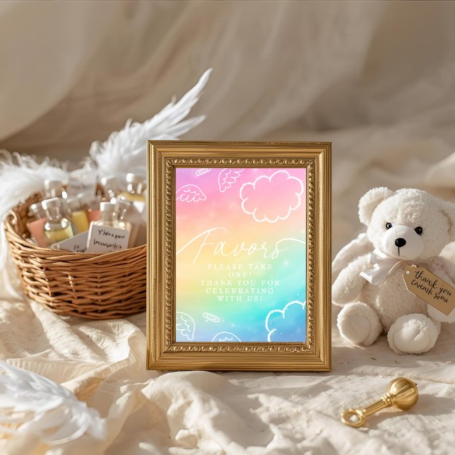Convite Little Piece of Heaven Rainbow Favors Table Sign   (
Little Piece of Heaven Rainbow Favors Table Sign)