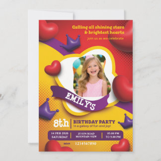 Convite Little Princess Birthday Invite – Fairytale Crown 