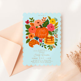 Convite Little Pumpkin Baby Shower Brunch Invitation