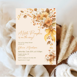 Convite Little Pumpkin Is On The Way Baby Shower