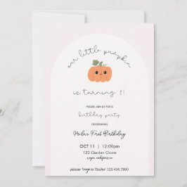 Convite Little Pumpkin’s First Birthday Invitation