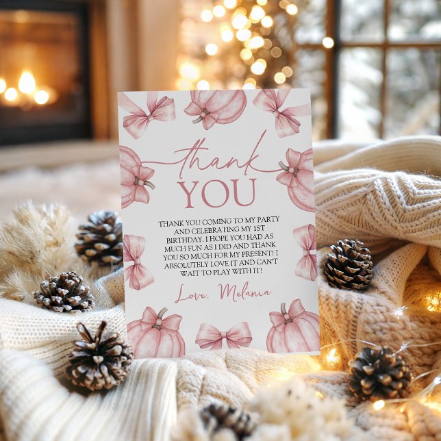 Convite Little Pumpkin Thank You Card (Criador carregado)