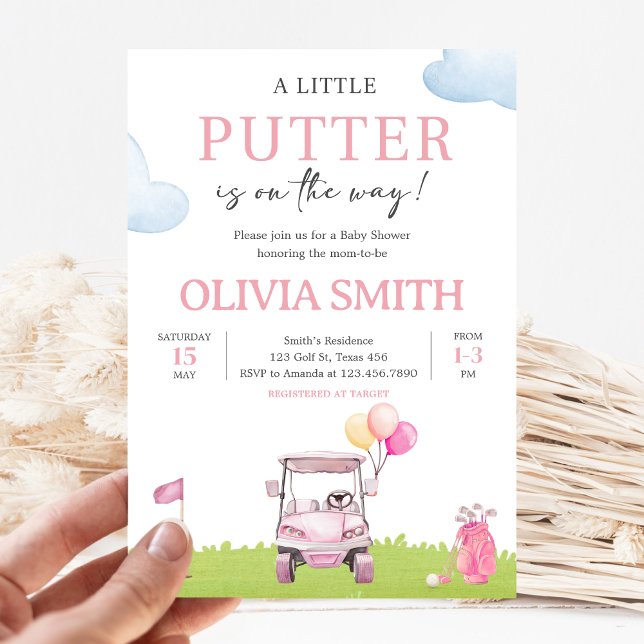 Convite Little Putter Golf Baby Shower (Criador carregado)