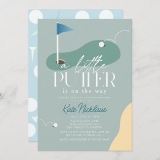 Convite Little Putter Golf Course Fairway Boy Baby Shower