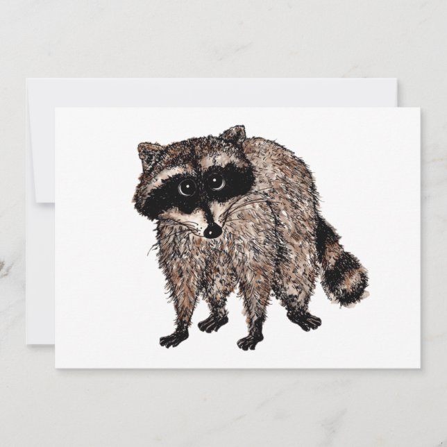 Convite Little Raccoon (Frente)