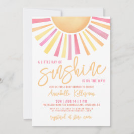 Convite Little Ray Of Sunshine Boho Baby Shower