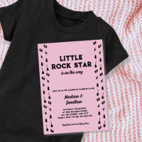 Little Rock Star Guitar Rock N Roll Chá de fraldas