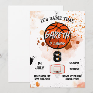 Convite Little Rooker Soccer Marinho Orange Boys Aniversár