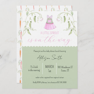 Convite Little Sprout Baby Shower Invitation