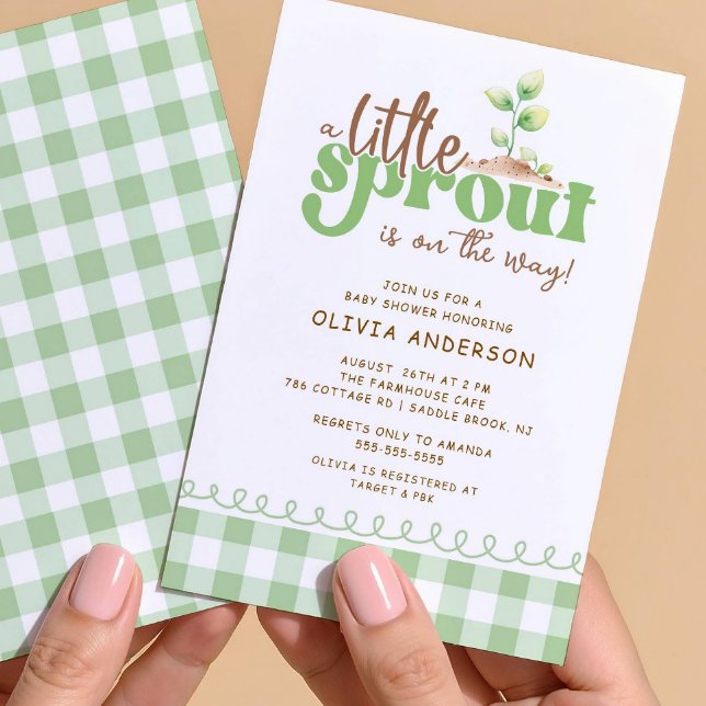 Convite Little Sprout Baby Shower Invitation (Criador carregado)
