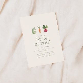 Convite Little Sprout está no Caminho do Chá de fraldas Co