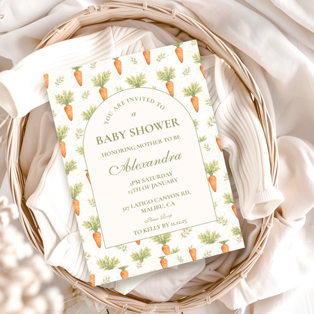 Convite Little Sprout Rustic Garden Baby Shower (Criador carregado)