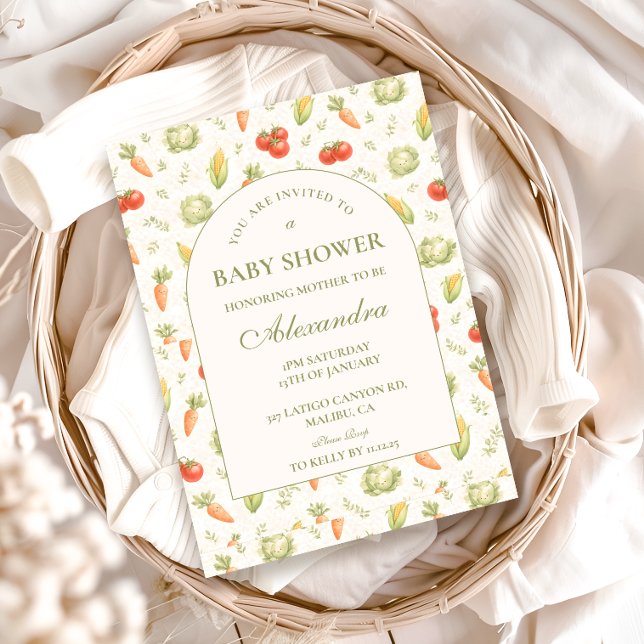 Convite Little Sprout Whimsical Garden Baby Shower (Criador carregado)