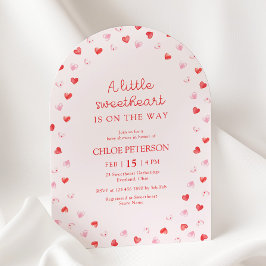 Convite Little Sweetheart Girl Baby Shower Invitation