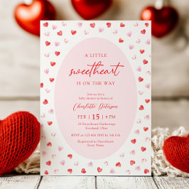 Convite Little Sweetheart Girl Baby Shower Invitation