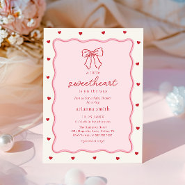 Convite Little Sweetheart Girl Baby Shower Invitation