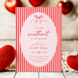 Convite Little Sweetheart Retro Baby Shower Invitation