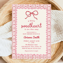 Convite Little Sweetheart Valentine Baby Shower Invitation