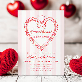 Convite Little Sweetheart Valentine Baby Shower Invitation