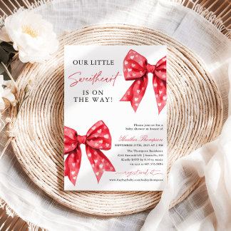 Convite Little Sweetheart Valentines Day Baby Shower