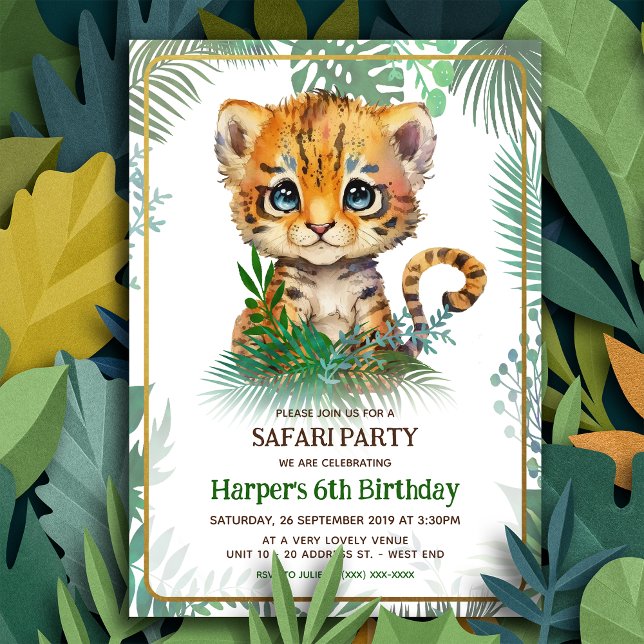 Convite Little Tiger Birthday (Criador carregado)