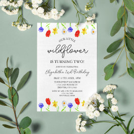 Convite Little Wildflower 2nd Birthday