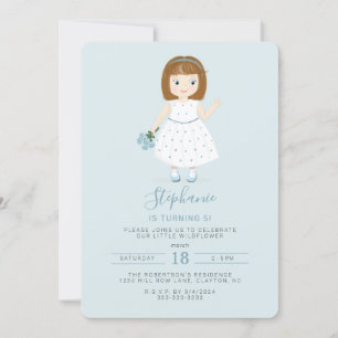 Convite Little Wildflower Birthday