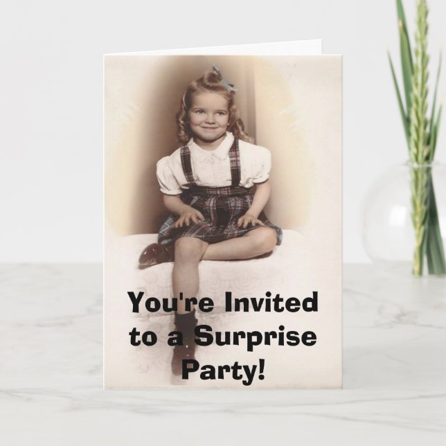Convite littlejane, You're Invited to a Surprise Party! (Frente)