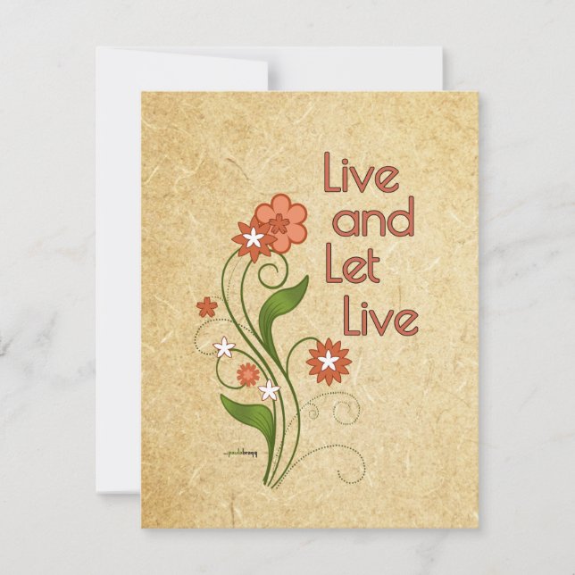 Convite Live and Let Live (programas de 12 etapas) (Frente)