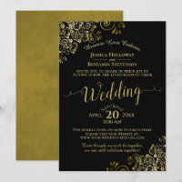 Livestream Dourado de Casamento Virtual Negro