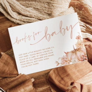 Convite Livrinho de Chuvinha de Bebê Pequeno Abóbora para 