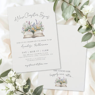 Convite Livro Chá de Bebê Vintage Wildflower