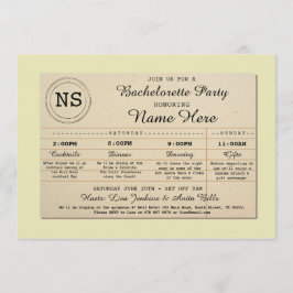 Convite Livro da biblioteca de Bachelorette do itinerário