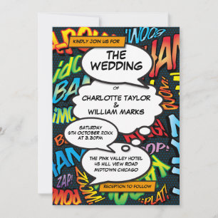 Convite Livro De BD Moderno, Tudo Em Um Casamento