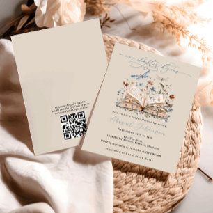 Convite Livro de códigos QR Novo capítulo inicia Chá de pa
