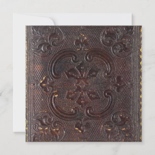 Convite Livro de Couro Antigo Caído