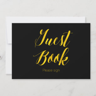 Convite "Livro de Visitas" Sinal de Casamento Chic com Fol