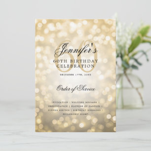 Convite Livro Dourado do Programa de Aniversário do Elegan