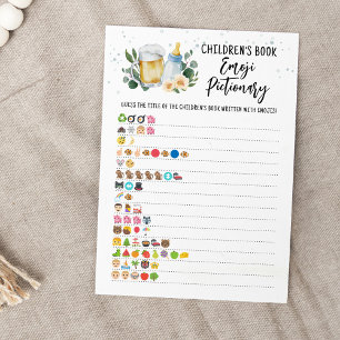 Convite Livro Infantil Emoji Pictionary Baby Is Brewing