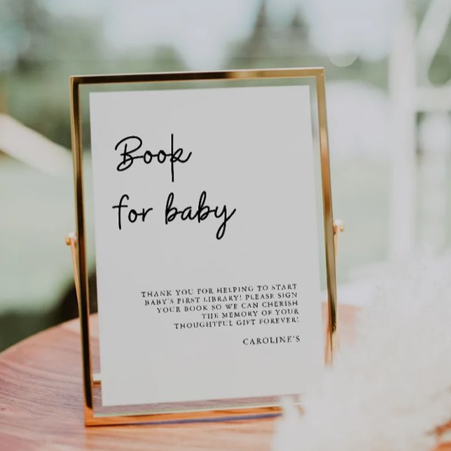 Convite Livro para Sinal de Bebê, Chá de fraldas (Book for Baby Sign, Baby Shower Invitation)
