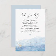 Livros BLAKELY Dusty de Aquarela Azul para Cartão-